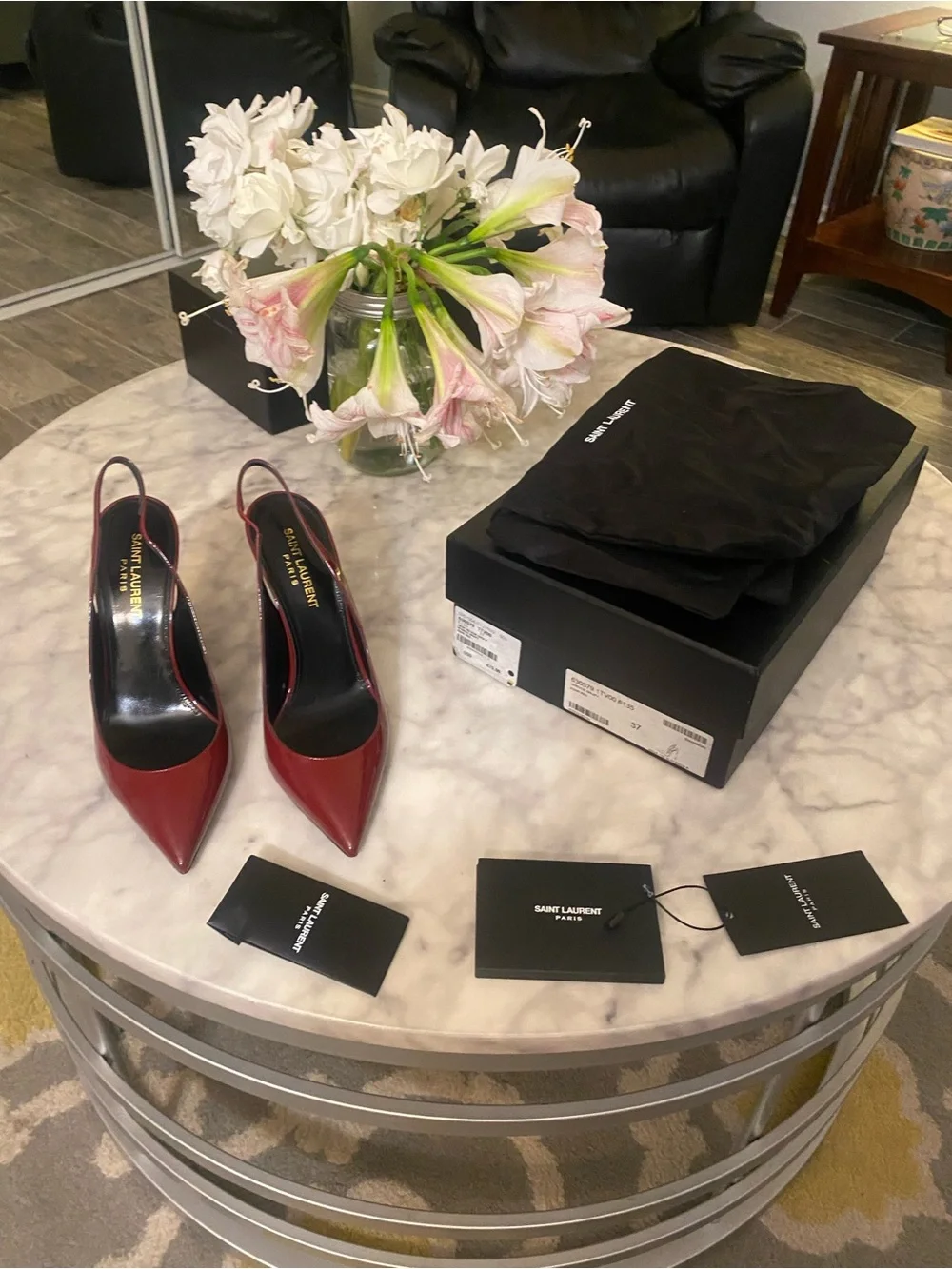 RED YSL HEEL- like new - Picture 2 of 16